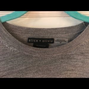 Alice and Olivia grey light sweater size small